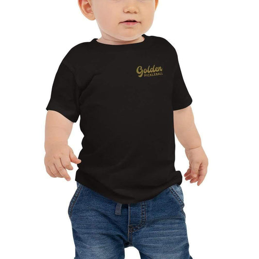Golden Logo Baby Jersey Short Sleeve Tee - Golden Pickleball Paddles