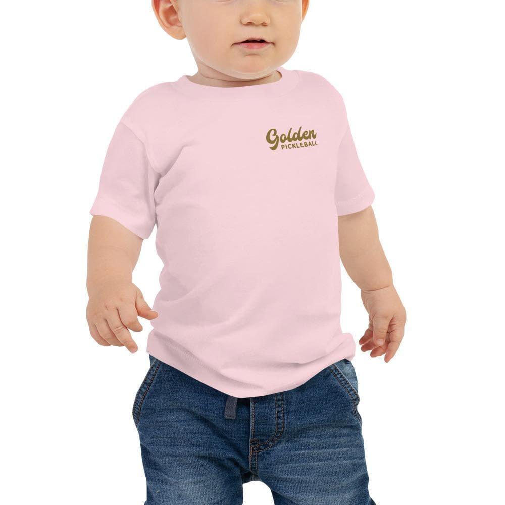 Golden Logo Baby Jersey Short Sleeve Tee - Golden Pickleball Paddles